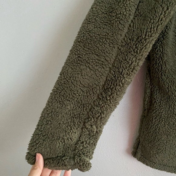 Alpine Sherpa Womens Size Medium Dark Green Half Zip Soft Fleece Jacket - Picture 4 of 9